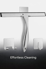 All-Purpose Stainless Steel Shower Squeegee for Shower Doors with 2 Adhesive ...