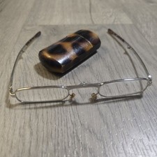 Vintage Tortoise Shell-Style Folding Reading Glasses With +1.75 Lens Strength &