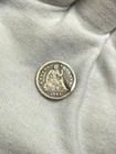 1844-O Seated Liberty Half Dime Silver Bent T162