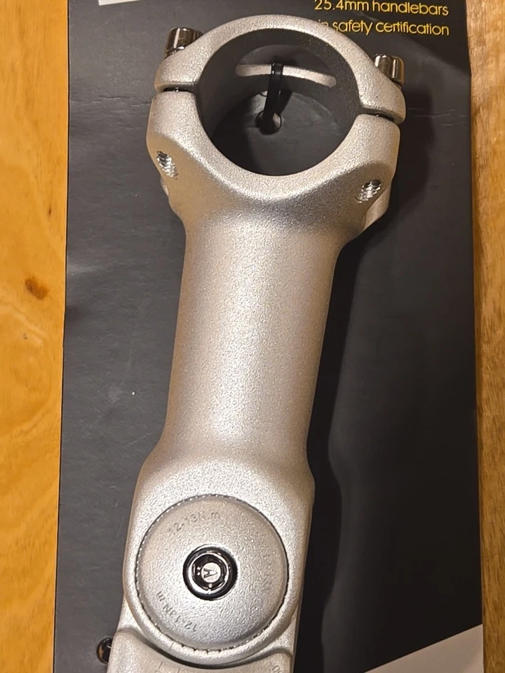 SUNLITE 58440 0°-60° Adjustable Bike Stem 125mm Length 31.8mm Silver - Image 3 of 4