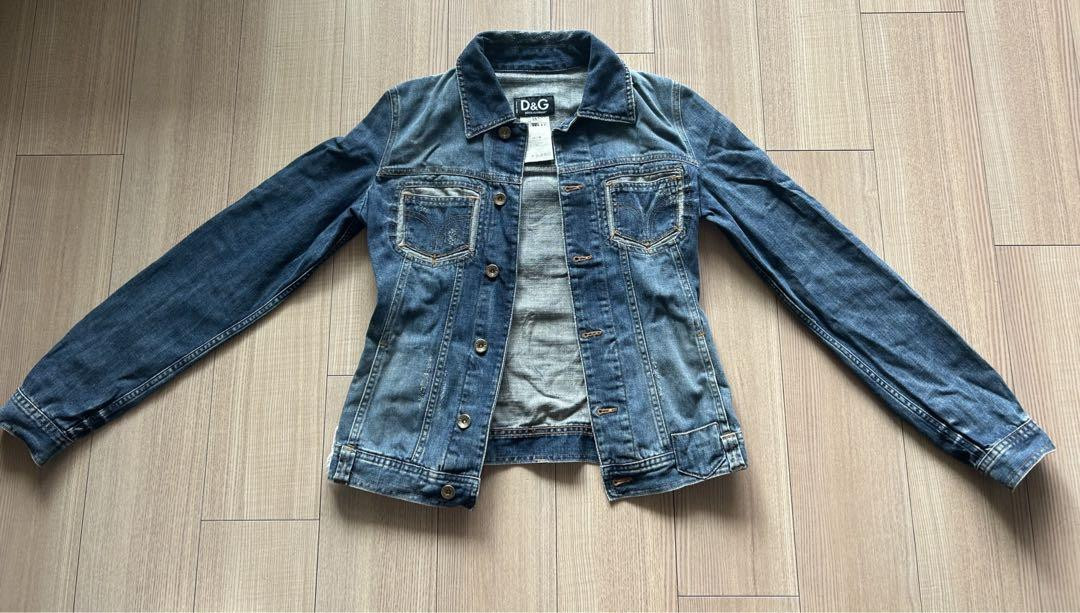 D&G Dolce & Gabbana Denim Jacket Distressed Wonder Woman XS D&G Dolce & Gabbana Denim Jacket Distressed Wonder Woman XS