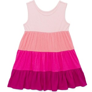 WONDER NATION Baby Girl's size 12 Mos TIERED DRESS Coral Whisper ~ New with Tags