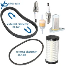 Fit For EZGO TXT 1996+ Gas Golf Cart Tune Up Kit w/Oil Filter Drive Starter Belt