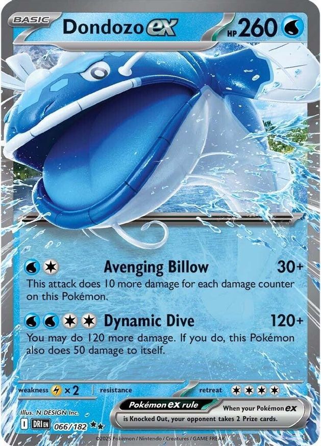 Pokemon Dondozo ex (66/276) Destined Rivals NM HOLO