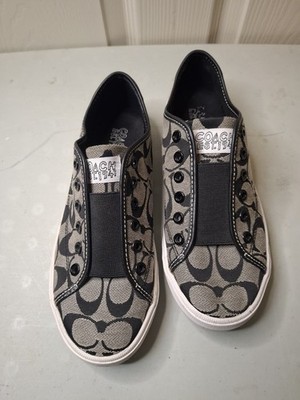 Coach Bev Signature Logo Jacquard Slip On Sneakers Women s Shoes US Size 8 