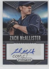 2014 Panini Prizm Prizm Signatures Zach McAllister #8 Auto 7l6