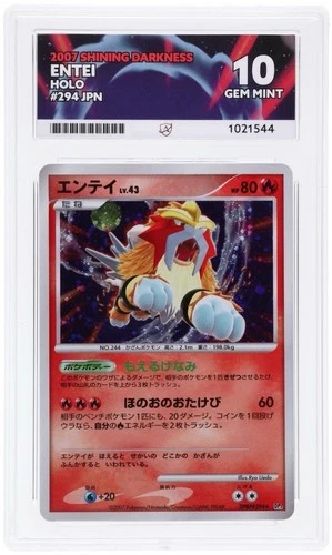 ACE 10 - Entei Holo Shining Darkness 294 Diamond & Pearl 2007 Pokemon Card