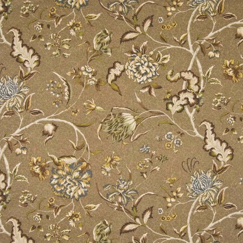 Waverly SPICE OF LIFE Floral CHESTNUT Drapery Curtain Pillow Remnant Fabric BTY - Picture 7 of 7