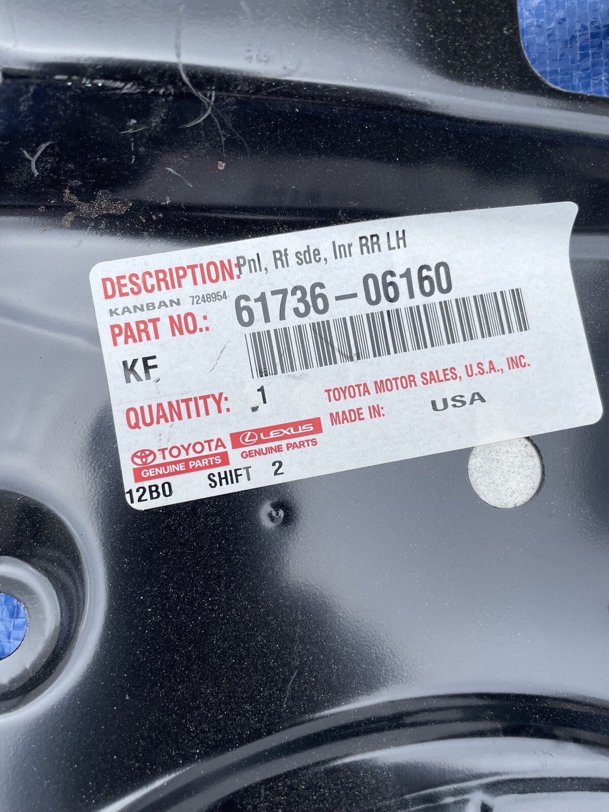 Genuine OEM Quarter Panel Extension for Toyota 6173606160 for sale 