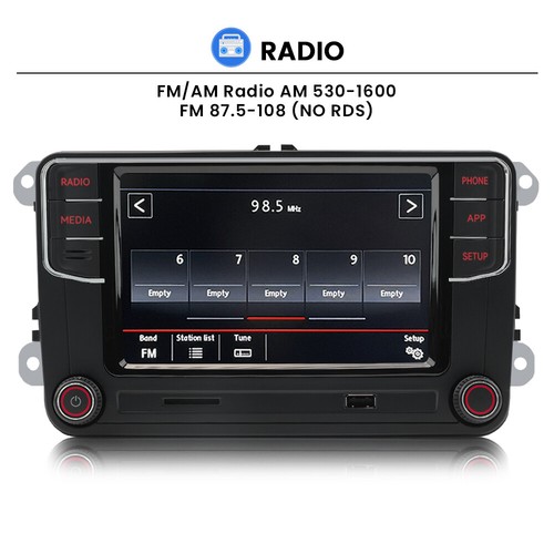 For VW Golf Tiguan Rear USB Noname RCD360 PRO RCD330 Android Auto Carplay Radio - Picture 14 of 17