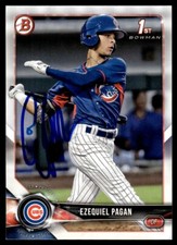 2018 Bowman Draft Ezequiel Pagan Auto Chicago Cubs #BD-106 1st Card Signed
