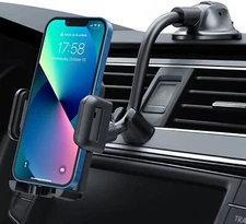Cell Phone Car Mount Stand Holder Cradle Dashboard Windshield Washable Stick