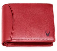Premium Quality RFID Blocking Bifold Leather Red Color Wallet for Men