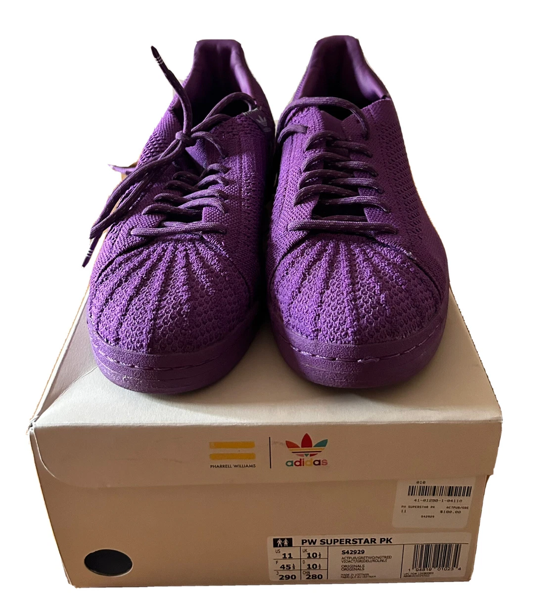 Pharrell williams purple adidas sale