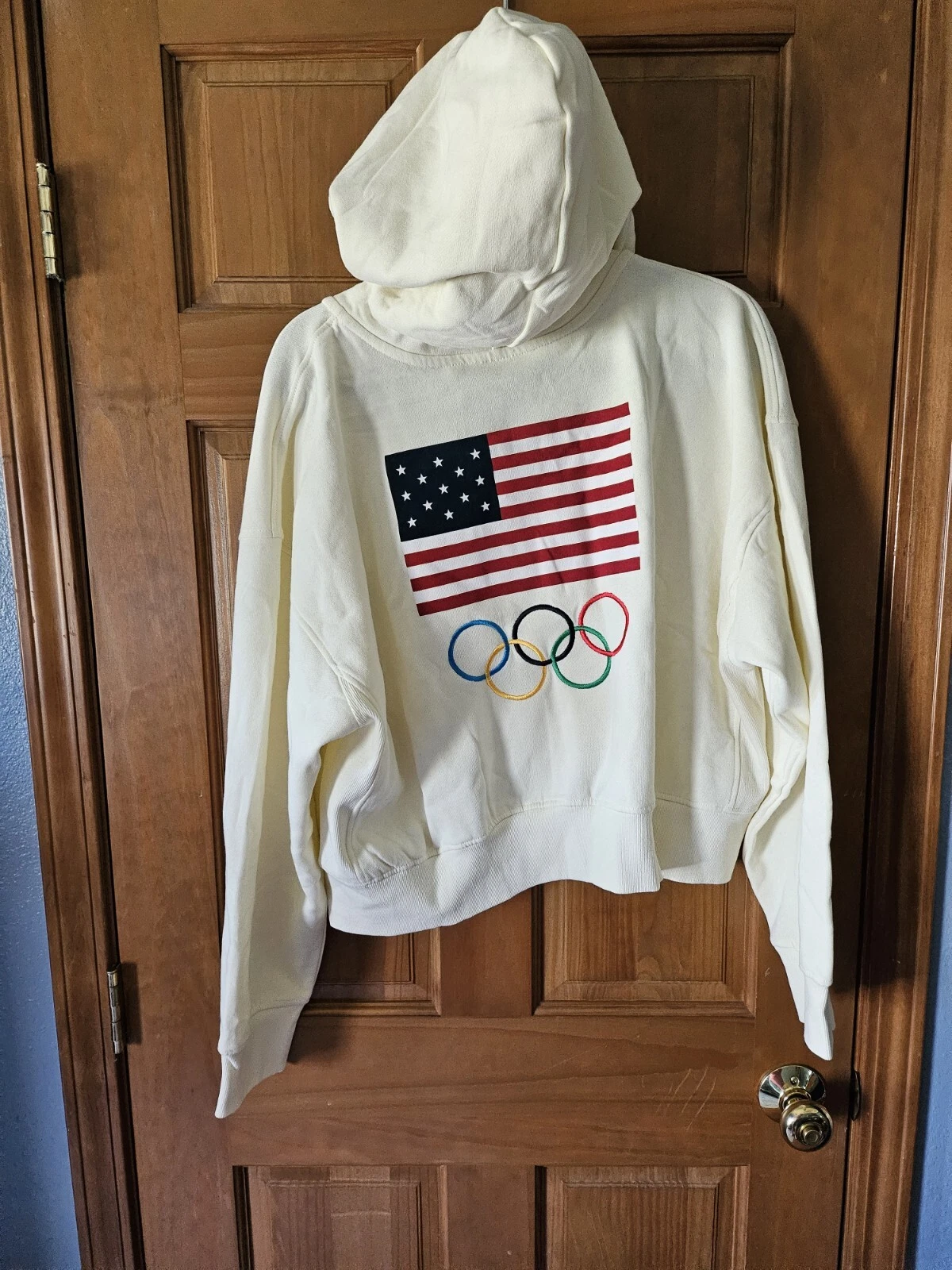 OFF WHITE Felpa con cappuccio donna Looney Tunes X Team USA zip taglia XL