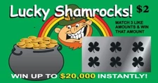 2 FAKE LOTTERY TICKETS- Prank Gag Gift-Lucky Shamrock PRANK TICKETS SCRATCH