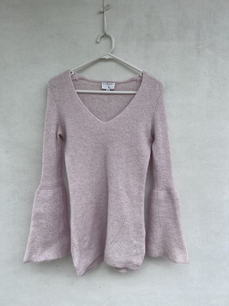 💎 WITCHERY PINK WOOL CASHMERE ANGORA jumper Sweater XXs 6 8 Xs