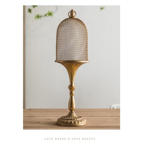 Retro Distress hollow candle holder hanging metal candlestick crafts luxury - Picture 16 of 21