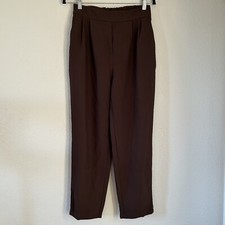 Brown Pleat Front Trousers Women Fits Size Medium