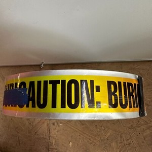 2 - Orange Detectable Underground Tape Caution Line Below Fiber Optic 2"x1000'