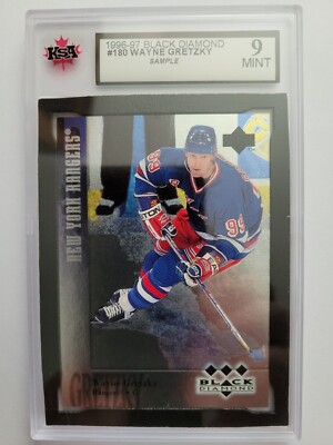 graded hockey cards for sale Wayne Gretzky 1996-97 Black Diamond SAMPLE Hockey Card KSA Graded 9!!!