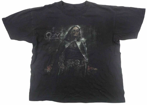 OZZY OSBOURNE vintage ROCK CONCERT t shirt BLACK RAIN TOUR 2 2000s vintage concert t-shirt, vintage, size L, single stitch, B+ condition