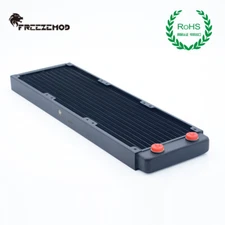 FreezeMod 360mm Black G1/4" Threads Copper Radiator for PC Water Cooling TSRP-BP