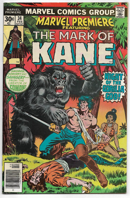 Marvel Premiere Featuring The Mark Of Kane #34 Thomas Chaykin 1977 FN/VFN