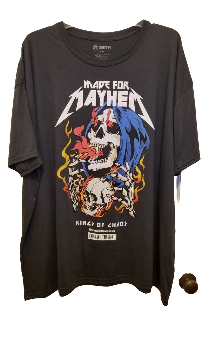 RGSTR Men T Shirt Big & Tall 5XL Gray Graphic Short Sleeve T