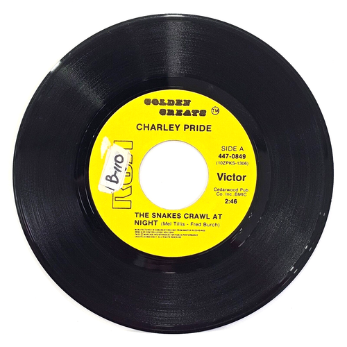 Charley Pride The Snakes Crawl At Night / Crystal Chandeliers 45