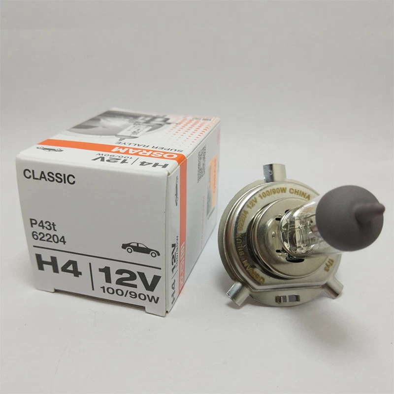 Bombilla halógena de alta potencia Osram H4 Super Rallye 12V 100/90W P43t 62204 Foto 2 de 4