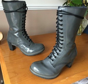 grey patent dr martens