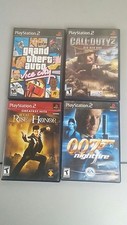 Ps2 action 4 pack Gta Vice city, Call of Duty 2, Rise to Honor, 007 Nightfire