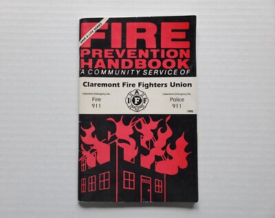 Fire Prevention Handbook Save A Life Series Claremont NH Fire Fighters Union VTG