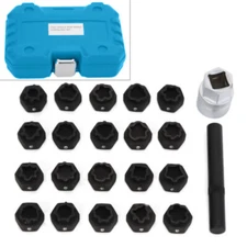 22pc Wheel Locking Key Set Wheel Rim Lug Nut Master Removal Tool Kit Anti-theft