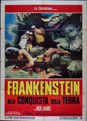 FRANKENSTEIN CONQUERS THE WORLD Italian 2F movie poster 39x55
