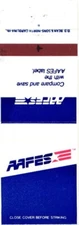 AAFES, Compare And Save With AAFES Label, Vintage Matchbook Cover
