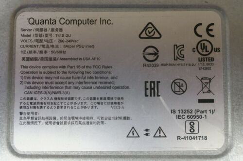 Quanta T41S-2U 24x 2.5" + 4x Server Nodes Configure To Order CTO Intel E5 V3/V4 - Picture 4 of 4