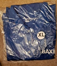 NWT NIKE GOLF DRI FIT GOLF SHIRT XL DARK BLUE BAXI LOGO SHORT SLEEVE POLO