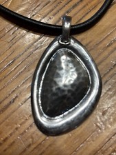Retired Sterling Silpada Handcrafted Hammered Statement Necklace S1748