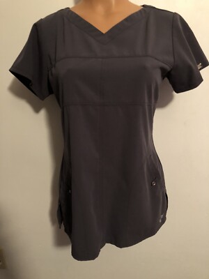 ** Nice! Grey’s Anatomy Signature Women's V Neck Grey Scrub Top Size Small 