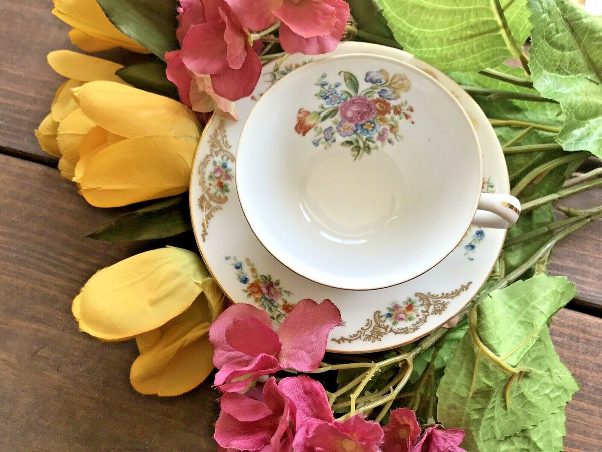 エヌズ商品 全日空 ANA WT250 c.1940-50's AICHI Floral Cup/Saucer Set-Made in Occupied