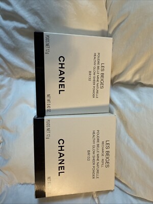 Chanel Les Beiges Healthy Glow Powder Shade BR 132 Plus Refill Brand New In Box 