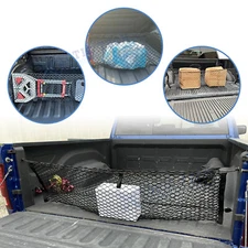 For RAM 1500 2019-up Pickup Truck Bed Heavy Duty Cargo Net Trunk Mesh Storage