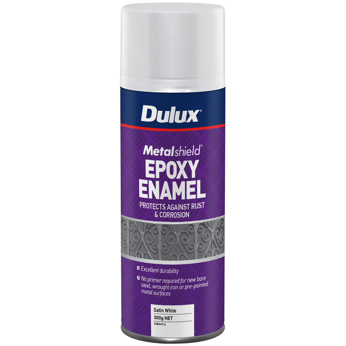 Dulux 300g Metalshield Epoxy Enamel Satin White 2pk for sale