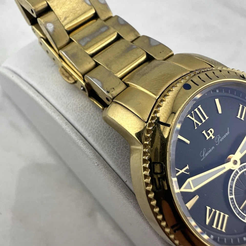 Lucien Piccard Misty Rose Feminino 3 Mãos Tom Dourado 38mm Estojo, Tem Nova Bateria - Imagem 3 de 4