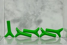 Lego Parts (5) ~ Green Plate, Round 1 x 1 w Horizontal Swirl / Twist ~ No 33183