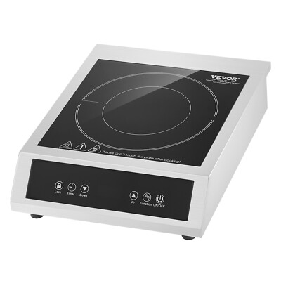 Commercial Electric Induction Cooktop 1800W Countertop Burner 9 Temp Levels