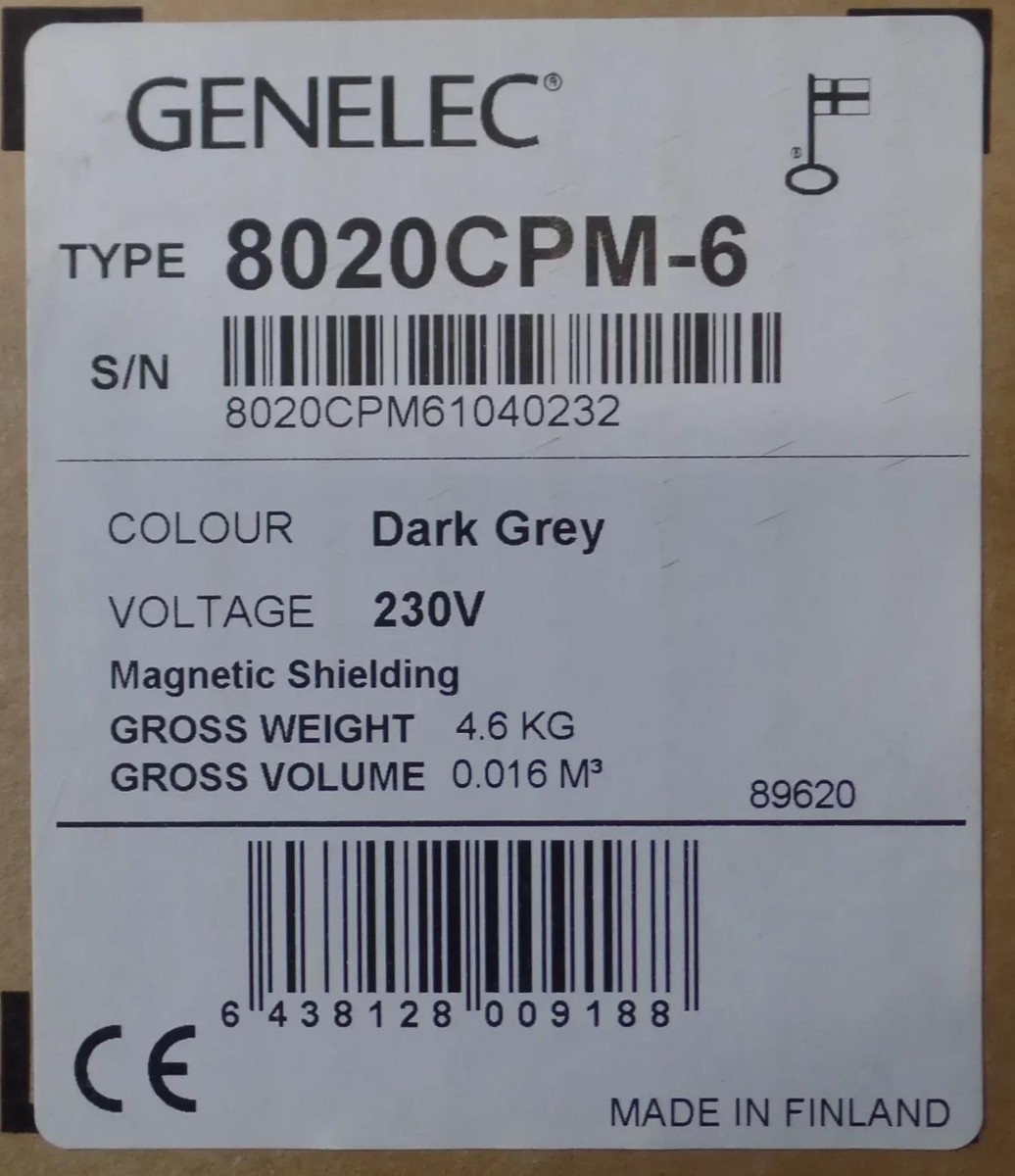 Genelec 8020C Compact Bi-Amplified Active Monitoring System Genelec 8020C Compact Bi-Amplified Active Monitoring System