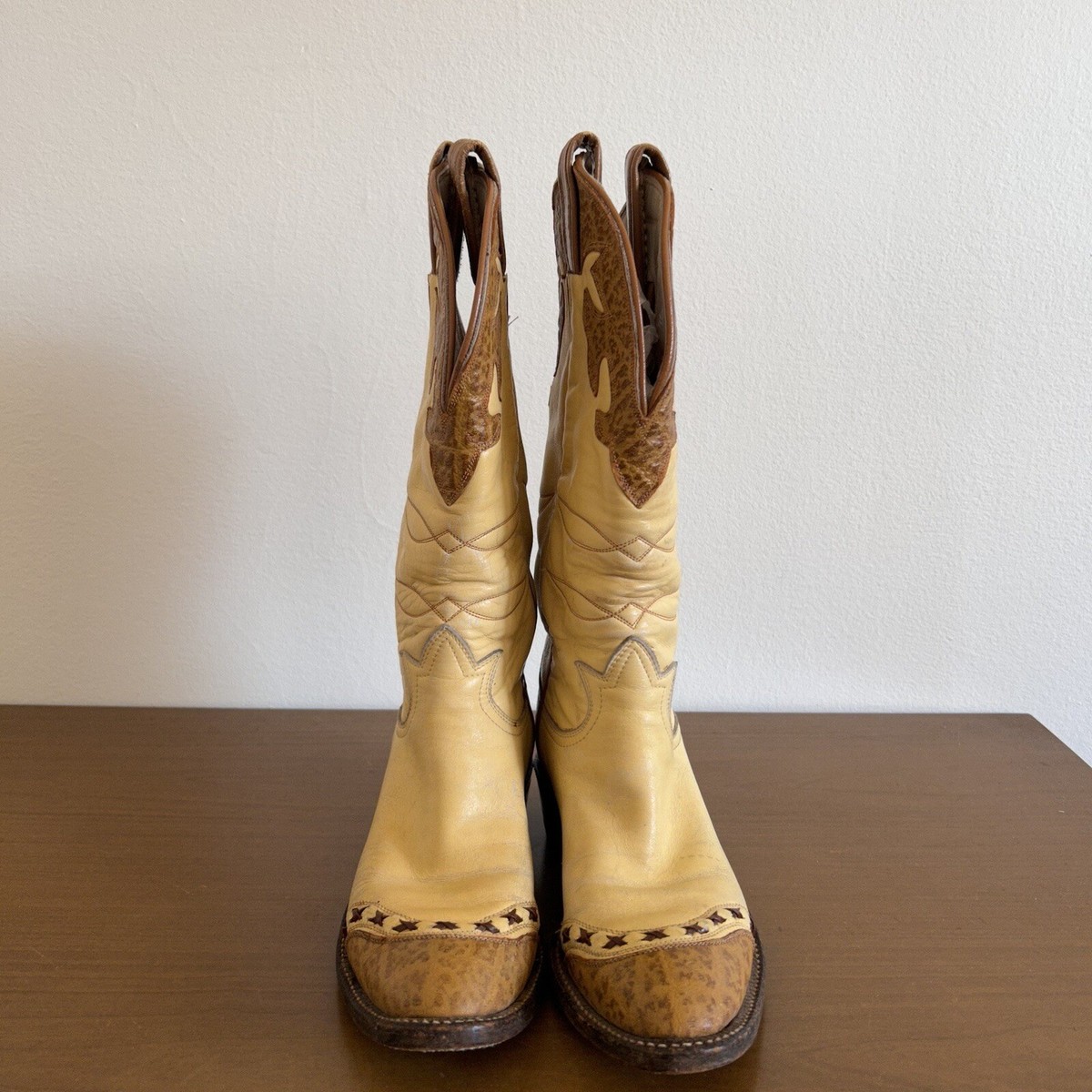 靴 70s Tony Lama \"made in usa\" western boot VTG Pre-70's TONY LAMA Men's Sz 9D Gold Label Dark Brown